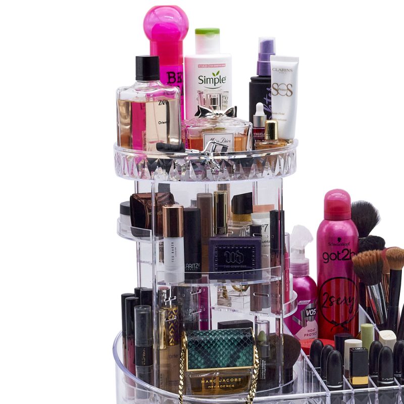 Rotating Make Up Organiser with Lipstick Holder » Masters and Burrell